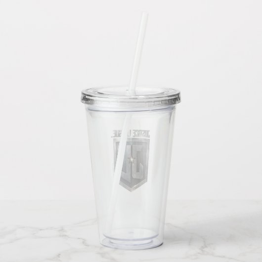 Justice League | Metallic JL Shield Acryl Drinkbeker (Achterkant)