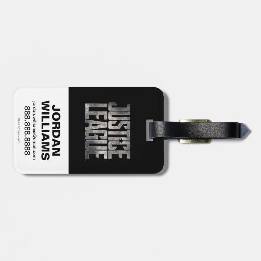 Justice League | Metallic JL Shield Bagagelabel (Achterkant horizontaal)