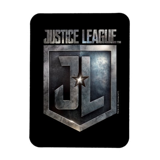 Justice League | Metallic JL Shield Magneet (Verticaal)