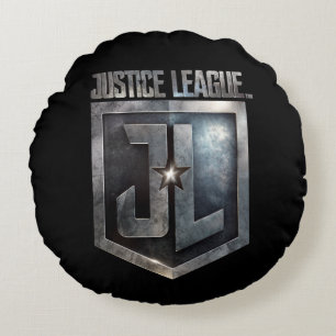 Justice League   Metallic JL Shield Rond Kussen