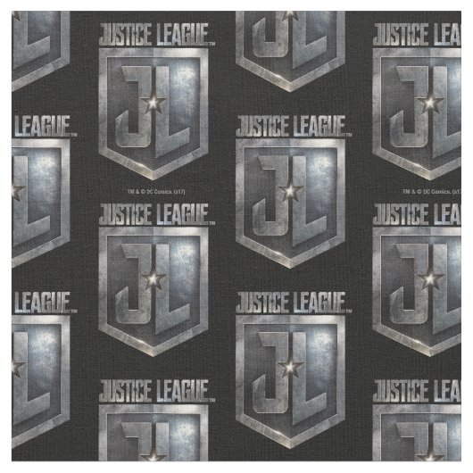 Justice League | Metallic JL Shield Stof (Close Up)