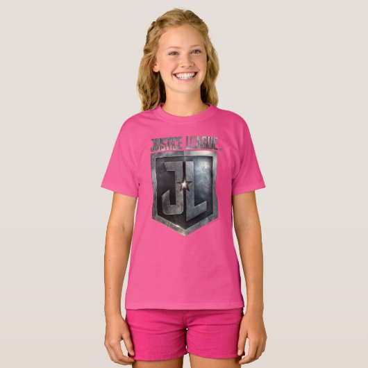 Justice League | Metallic JL Shield T-shirt (Voorkant volledig)