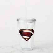 Justice League | Metallic Superman-symbool Acryl Drinkbeker (Voorkant)