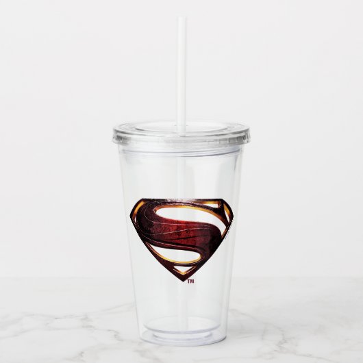 Justice League | Metallic Superman-symbool Acryl Drinkbeker (Voorkant)