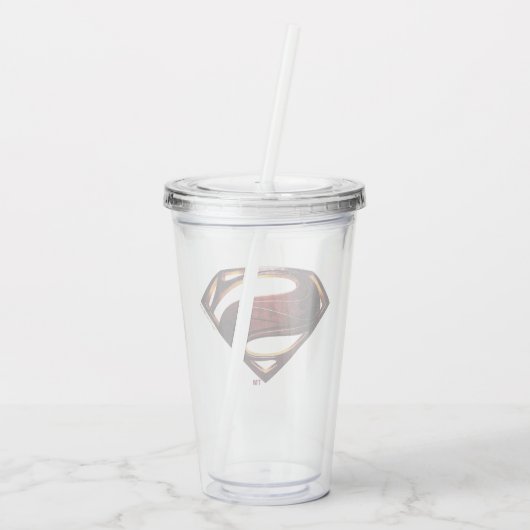 Justice League | Metallic Superman-symbool Acryl Drinkbeker (Achterkant)