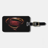 Justice League | Metallic Superman-symbool Bagagelabel (Voorkant horizontaal)