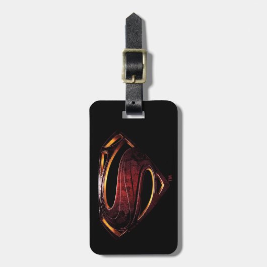 Justice League | Metallic Superman-symbool Bagagelabel (Voorkant verticaal)
