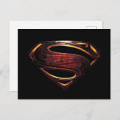 Justice League | Metallic Superman-symbool Briefkaart (Voorkant / Achterkant)