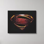 Justice League | Metallic Superman-symbool Canvas Afdruk (Voorkant)