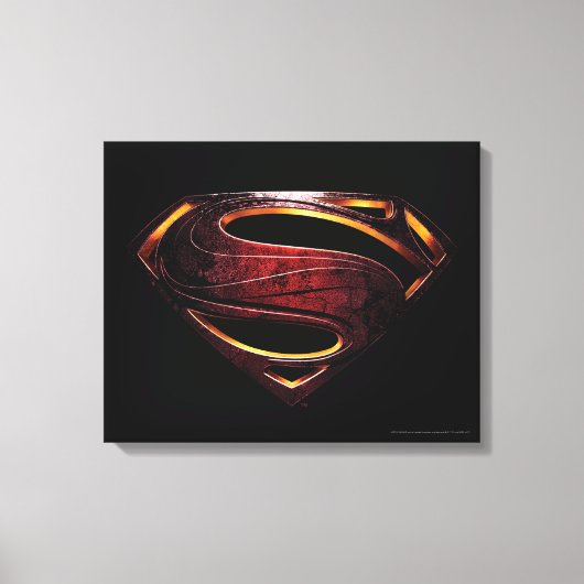 Justice League | Metallic Superman-symbool Canvas Afdruk (Voorkant)