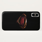 Justice League | Metallic Superman-symbool Case-Mate iPhone Case (Achterkant (horizontaal))