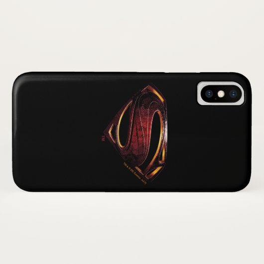 Justice League | Metallic Superman-symbool Case-Mate iPhone Case (Achterkant (horizontaal))