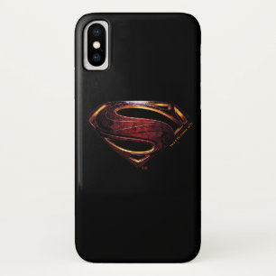 Justice League Metallic Superman-symbool iPhone X Hoesje