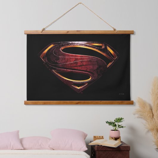 Justice League | Metallic Superman-symbool Hangend Wandkleed (Slaapkamer)