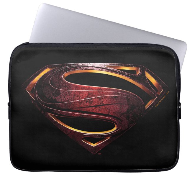 Justice League | Metallic Superman-symbool Laptop Sleeve (Voorkant)