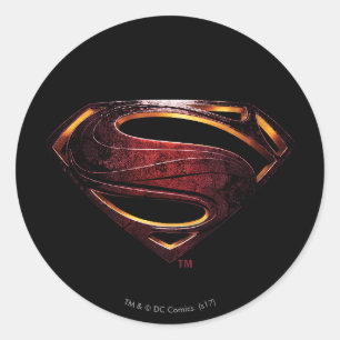 Justice League   Metallic Superman-symbool Ronde Sticker