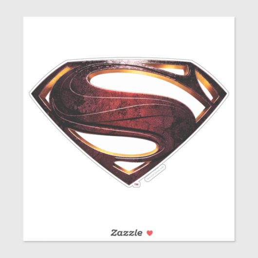 Justice League | Metallic Superman-symbool Sticker (Vel)