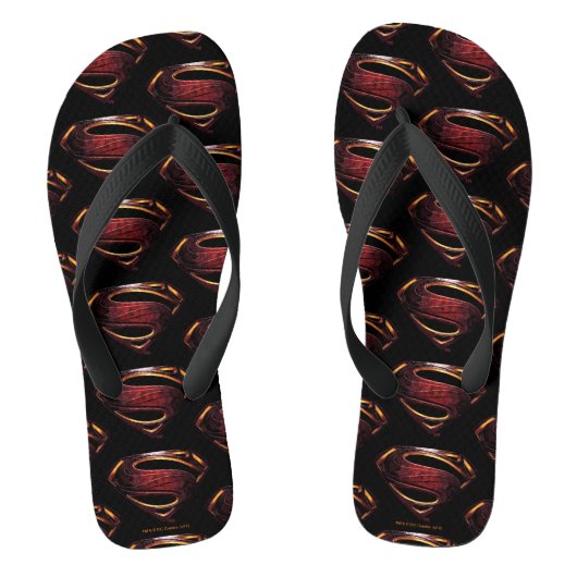 Justice League | Metallic Superman-symbool Teenslippers (Voetbed)