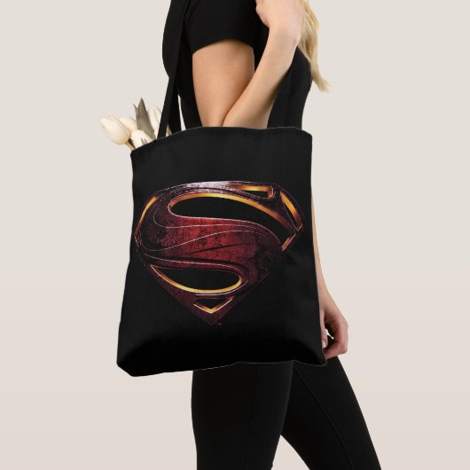 Justice League | Metallic Superman-symbool Tote Bag (Dichtbij)