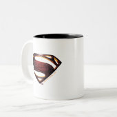 Justice League | Metallic Superman-symbool Tweekleurige Koffiemok (Voorkant links)