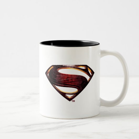 Justice League | Metallic Superman-symbool Tweekleurige Koffiemok (Rechts)