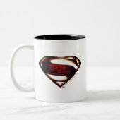 Justice League | Metallic Superman-symbool Tweekleurige Koffiemok (Links)