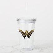 Justice League | Metallic Wonder Woman Symbol Acryl Drinkbeker (Voorkant)