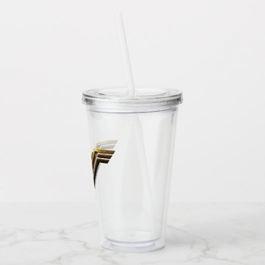 Justice League | Metallic Wonder Woman Symbol Acryl Drinkbeker (Links)
