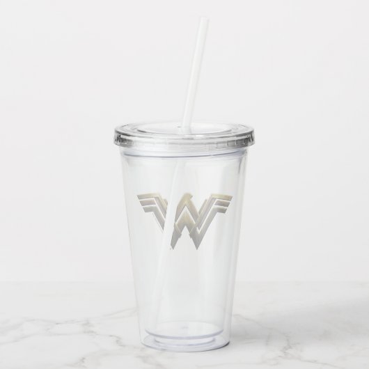 Justice League | Metallic Wonder Woman Symbol Acryl Drinkbeker (Achterkant)