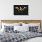 Justice League | Metallic Wonder Woman Symbol Canvas Afdruk (Insitu (Slaapkamer))