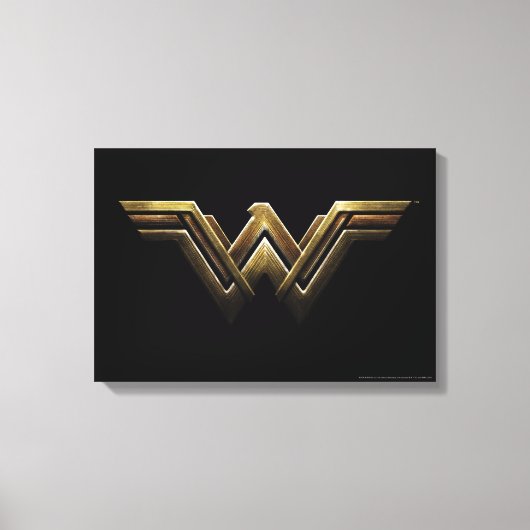 Justice League | Metallic Wonder Woman Symbol Canvas Afdruk (Voorkant)