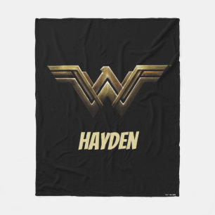 Justice League   Metallic Wonder Woman Symbol Fleece Deken