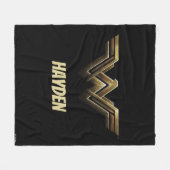 Justice League | Metallic Wonder Woman Symbol Fleece Deken (Voorkant (Horizontaal))
