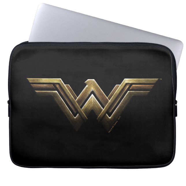 Justice League | Metallic Wonder Woman Symbol Laptop Sleeve (Voorkant)