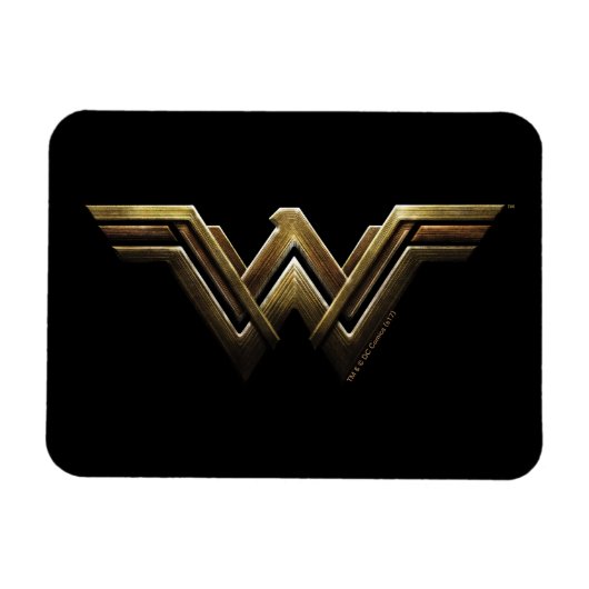 Justice League | Metallic Wonder Woman Symbol Magneet (Horizontaal)