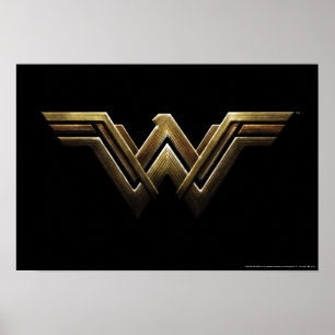 Justice League Metallic Wonder Woman Symbol Poster