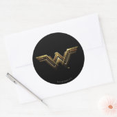 Justice League | Metallic Wonder Woman Symbol Ronde Sticker (Envelop)