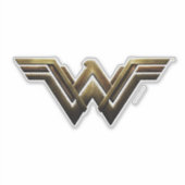 Justice League | Metallic Wonder Woman Symbol Sticker (Voorkant)