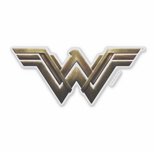 Justice League | Metallic Wonder Woman Symbol Sticker (Voorkant)