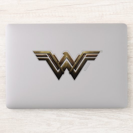 Justice League | Metallic Wonder Woman Symbol Sticker (Computer)