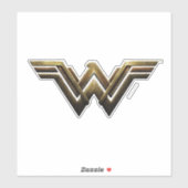 Justice League | Metallic Wonder Woman Symbol Sticker (Vel)