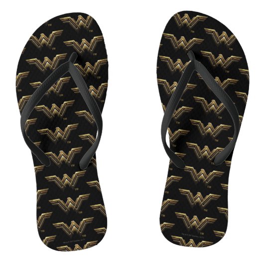 Justice League | Metallic Wonder Woman Symbol Teenslippers (Voetbed)