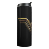 Justice League | Metallic Wonder Woman Symbol Thermosbeker (Gedraaid links)