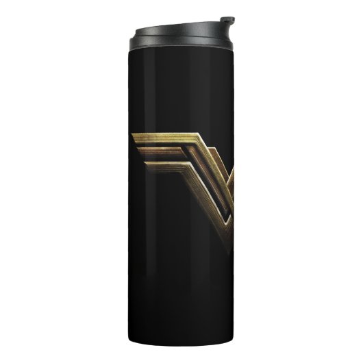 Justice League | Metallic Wonder Woman Symbol Thermosbeker (Gedraaid links)