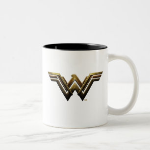 Justice League   Metallic Wonder Woman Symbol Tweekleurige Koffiemok