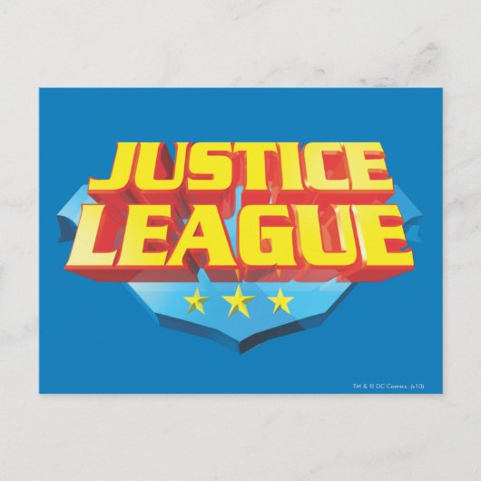 Justice League Name and Shield Logo Briefkaart (Voorkant)