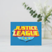 Justice League Name and Shield Logo Briefkaart (Staand voorkant)