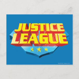Justice League Name and Shield Logo Briefkaart