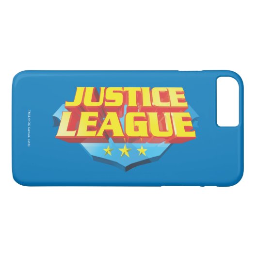Justice League Name and Shield Logo Case-Mate iPhone Case (Achterkant (Horizontaal))