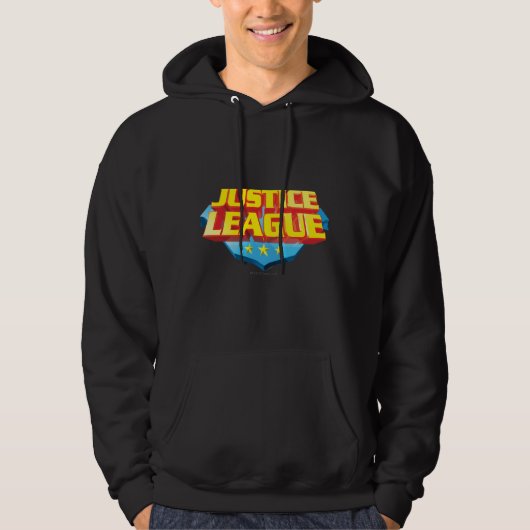 Justice League Name and Shield Logo Hoodie (Voorkant)